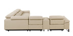 1246 Divanitalia 7-Piece L-Shaped Modular Power Reclining Sectional Sofa with 4 Power Recliners and Power Headrests - Top Grain Italian Leather