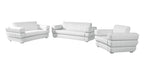 904 Divanitalia 3-Piece Sofa Set in Top-grain Italian Leather - White - SKU 904- WHITE 3PC (S/L/CH) - GROUP - view 2