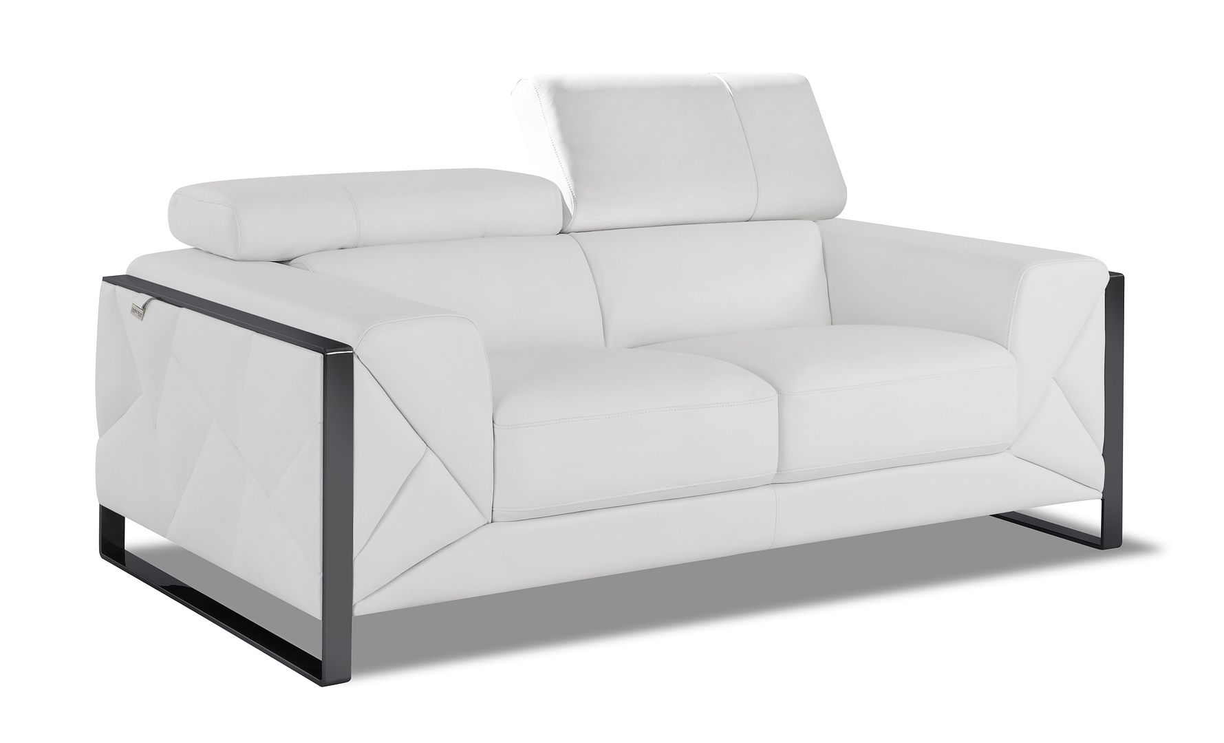 903 Divanitalia Loveseat with Adjustable Headrest in Top-grain Italian Leather