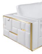 1130 Divanitalia 3-Piece Sofa Set in Top-grain Italian Leather - White - SKU 1130-WHITE-3PC - view 12