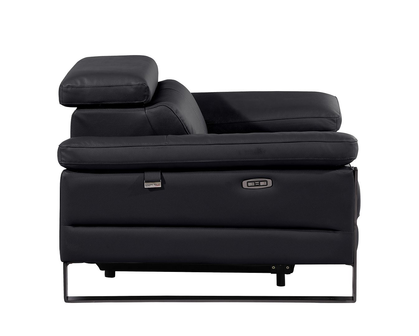 1246 Divanitalia Power Reclining Arm Chairwith Power Headrests - Top Grain Italian Leather