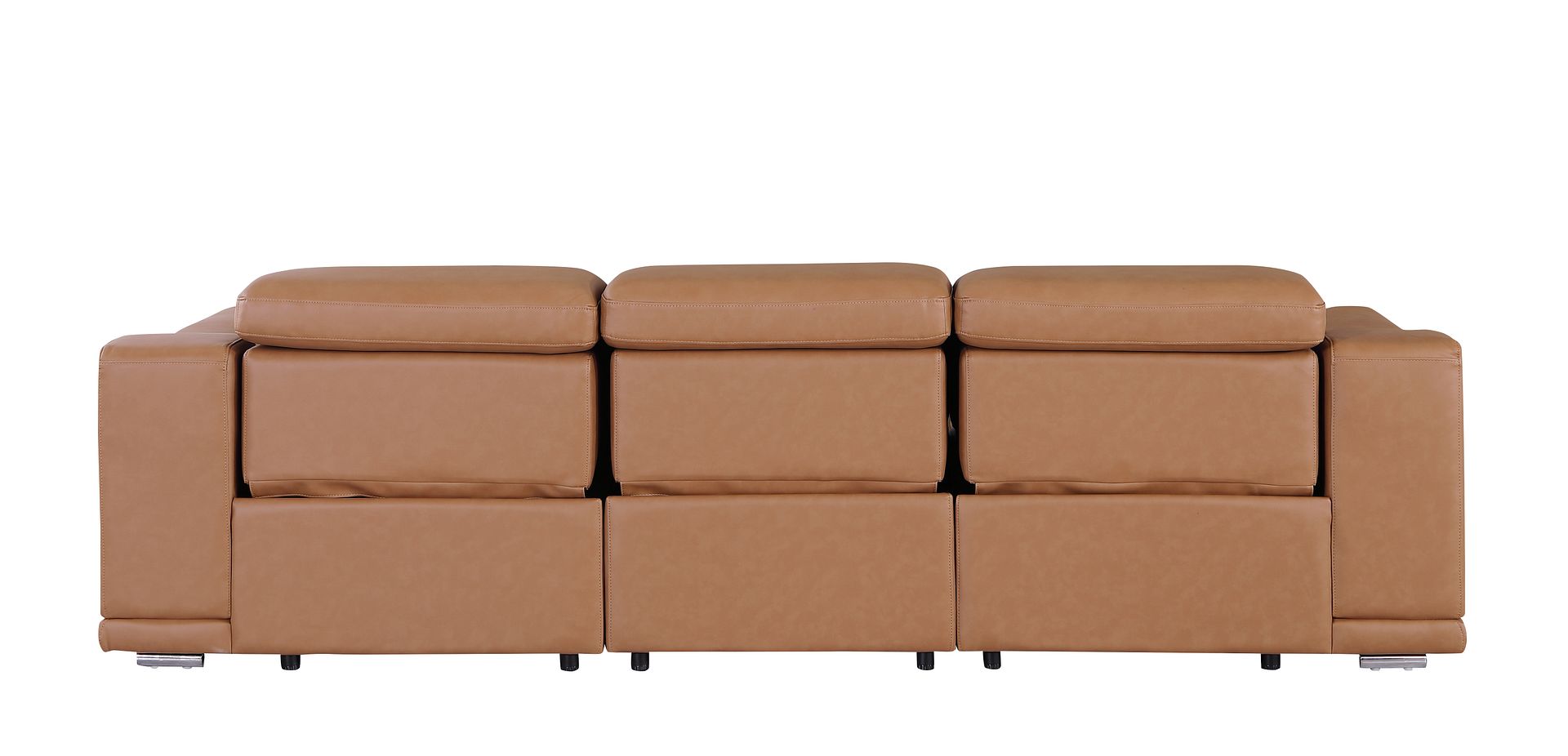 9762 Divanitalia 3-Piece Modular Power Reclining Sofa with 3 Power Recliners in Top Grain Italian Leather