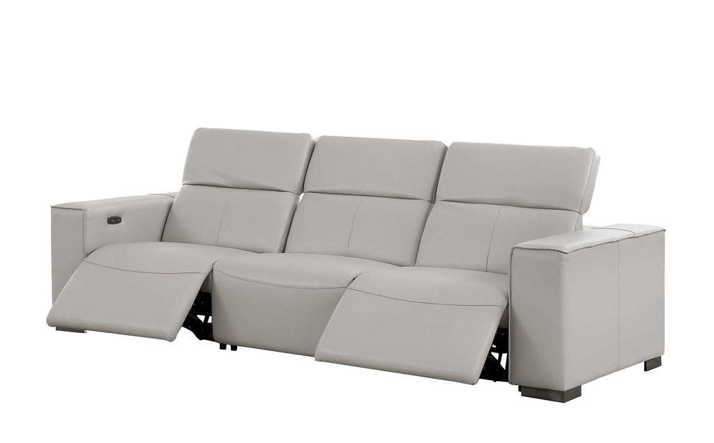 1208 Genuine Leather Triple Power Reclining Sofa