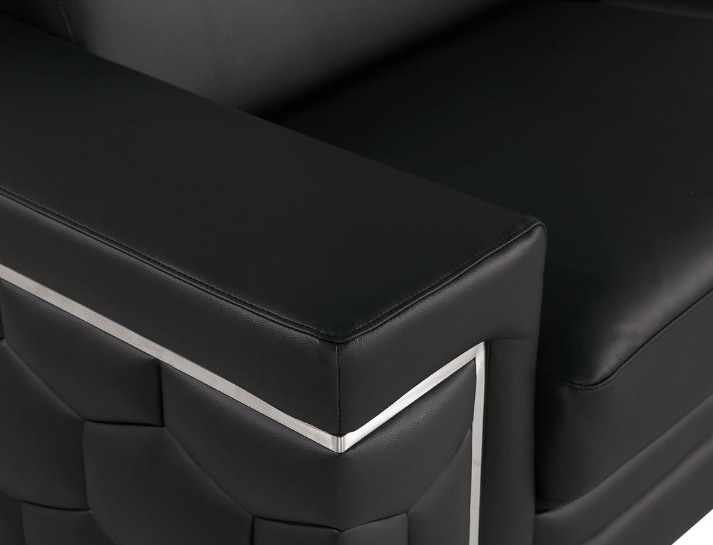296 Genuine Loveseat - Black - SKU 296-BLACK-L - view 8