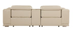 9762 Divanitalia 3-Piece Modular Power Reclining Console Loveseat with 2 Power Recliners in Top Grain Italian Leather