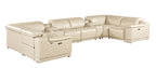 9762 Divanitalia 8-Piece U-Shaped Top Grain Italian Leather Sectional Sofa with 4 Power Recliners - Beige - SKU 9762-BEIGE-8PC-4PWR-U-SECTIONAL-GROUP - view 5