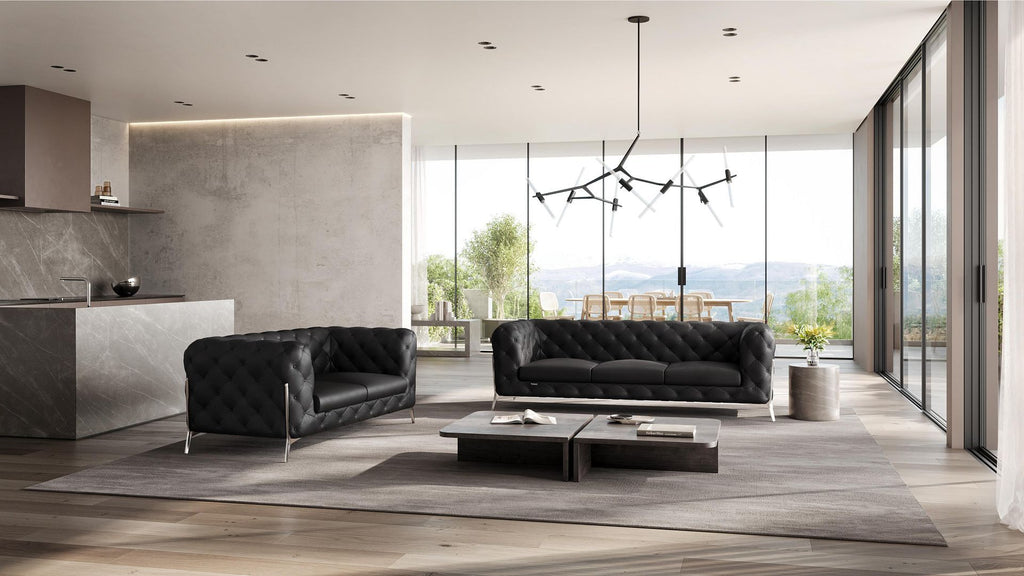 970 Divanitalia 2-Piece Sofa Set in Top-grain Italian Leather