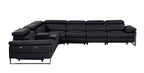 1246 Divanitalia 7-Piece L-Shaped Modular Power Reclining Sectional Sofa with 4 Power Recliners and Power Headrests - Top Grain Italian Leather