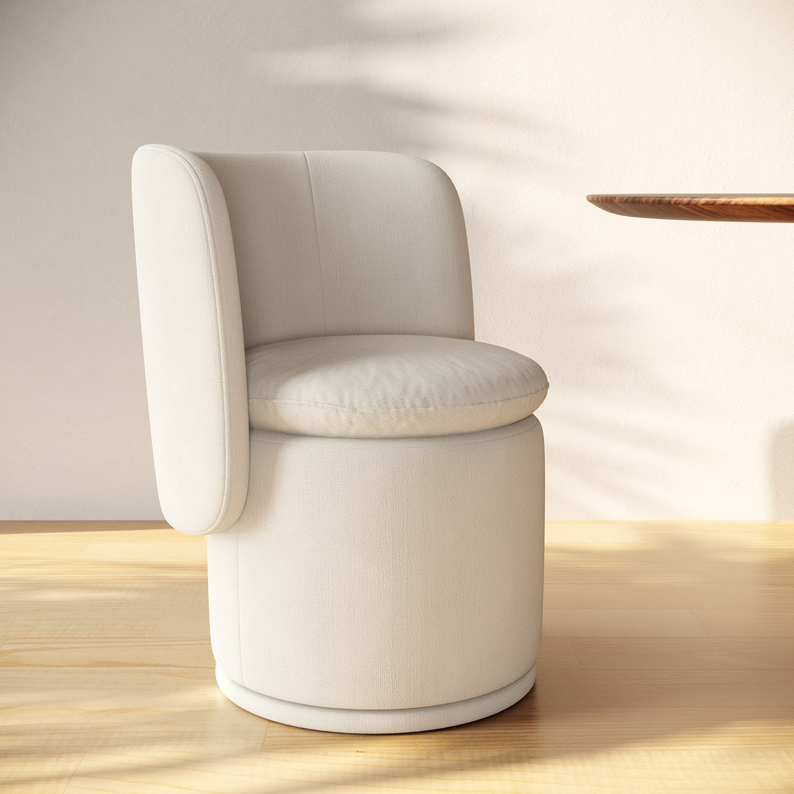 Divani Casa Norris - Modern Fabric Swivel Dining Chair