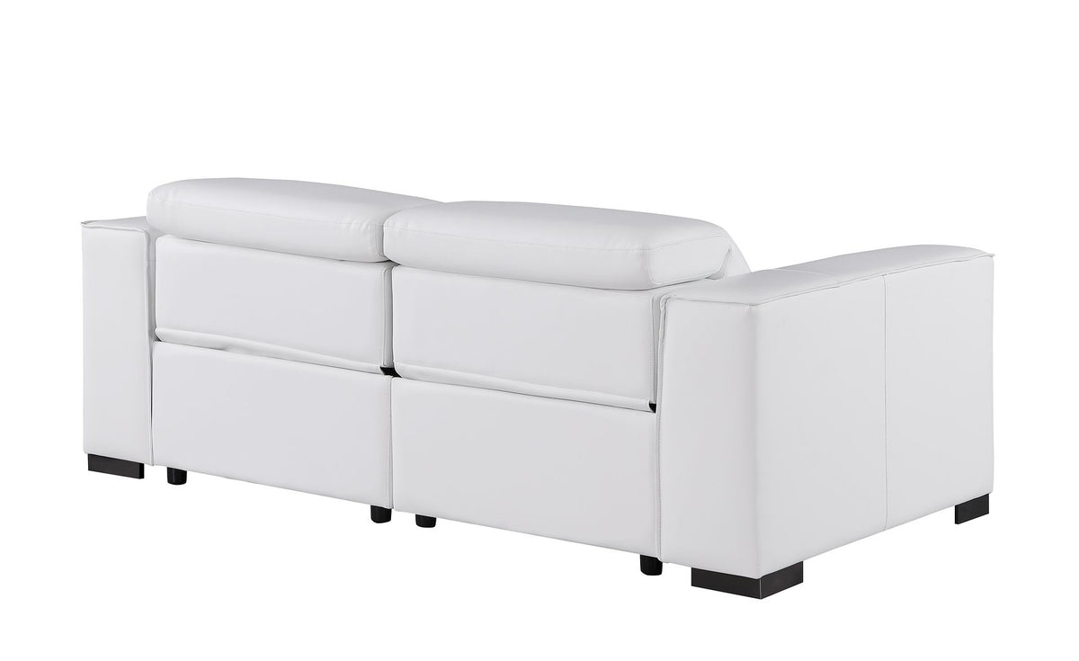 1208 Genuine Leather Dual Power Reclining Loveseat - White - SKU 1208-WHITE-2.2-HT - view 7