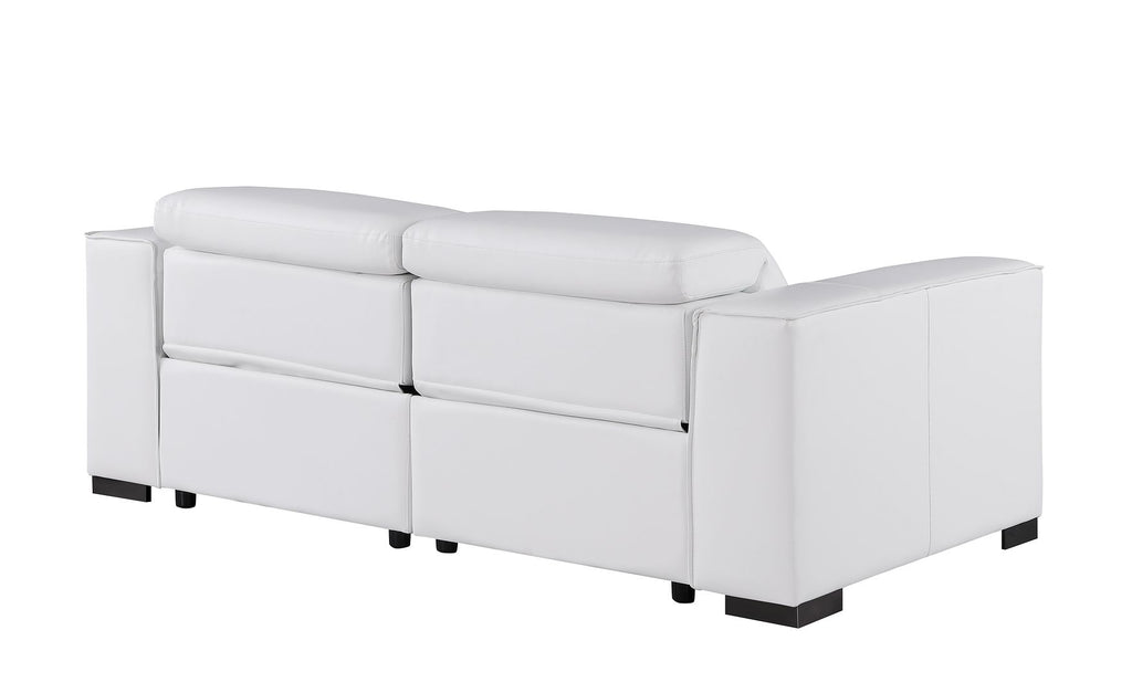 1208 Genuine Leather Dual Power Reclining Loveseat