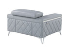 1140 Divanitalia Chair with Adjustable Headrest in Top-grain Italian Leather