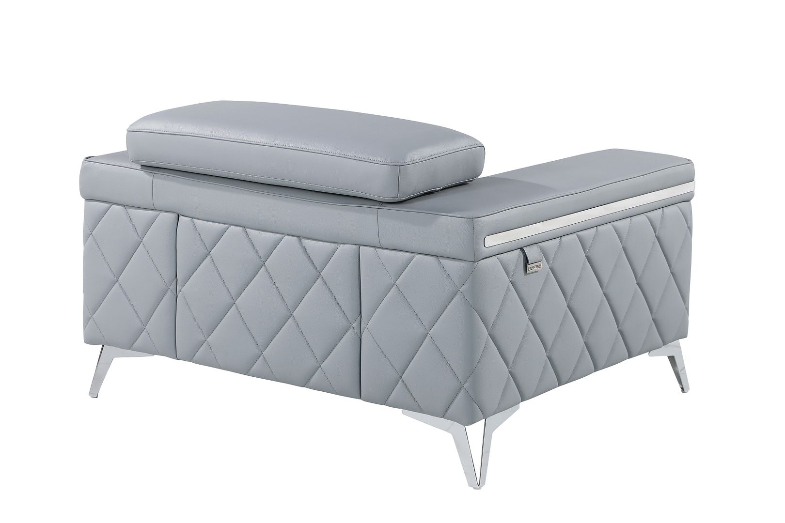 1140 Divanitalia Chair with Adjustable Headrest in Top-grain Italian Leather
