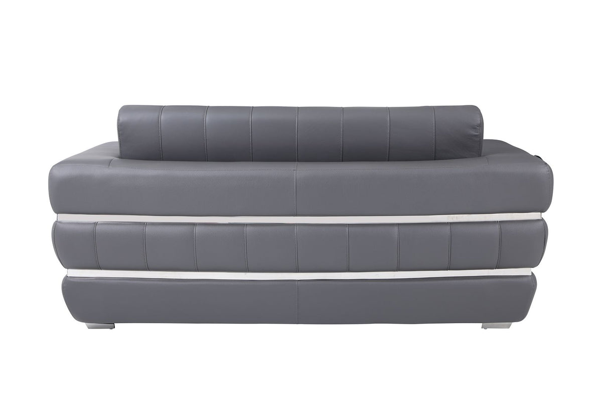 904 Divanitalia 2-Piece Sofa Set in Top-grain Italian Leather - Dark Grey - SKU 904- DARK GRAY 2PC (S/L) - GROUP - view 10