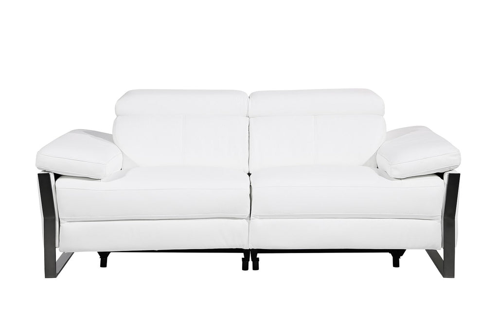 1246 Divanitalia Top Grain Italian Leather Loveseat with Power Headrest