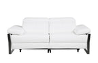 1246 Divanitalia Top Grain Italian Leather Loveseat with Power Headrest