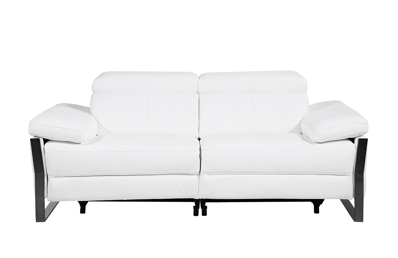 1246 Divanitalia Top Grain Italian Leather Loveseat with Power Headrest