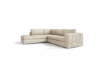 998 Divanitalia Cream Left Arm Facing Sectional Sofa in Top-grain Italian Leather - Beige - SKU 998-Sectional-LAF-CHAISE-CREAM - view 2