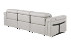 1126 Divanitalia 3-Piece Modular Power Reclining Sofa in Top Grain Italian Leather with 3 Power Recliners & Power Headrests
