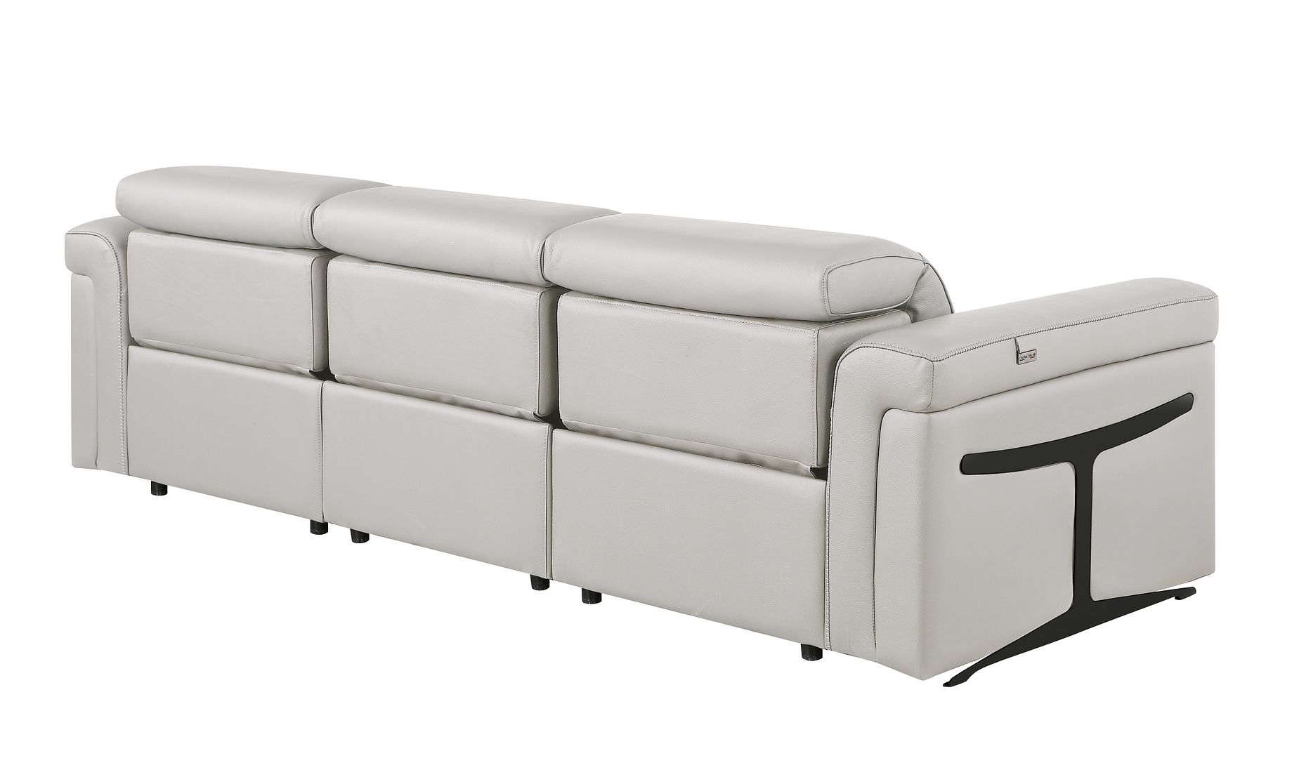 1126 Divanitalia 3-Piece Modular Power Reclining Sofa in Top Grain Italian Leather with 3 Power Recliners & Power Headrests