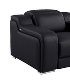 1116 Divanitalia Top Grain Italian Leather Power Reclining Chair with Power Headrests - Black - SKU 1116-BLACK-CH - view 10