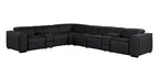 1224 Divanitalia 8-Piece L-Shaped Sectional Sofa in Top Grain Italian Leather with 4 Power Recliners & Power Headrests