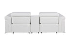 1126 Divanitalia 3-Piece Modular Power Reclining Loveseat in Top Grain Italian Leather with 2 Power Recliners & Power Headrests
