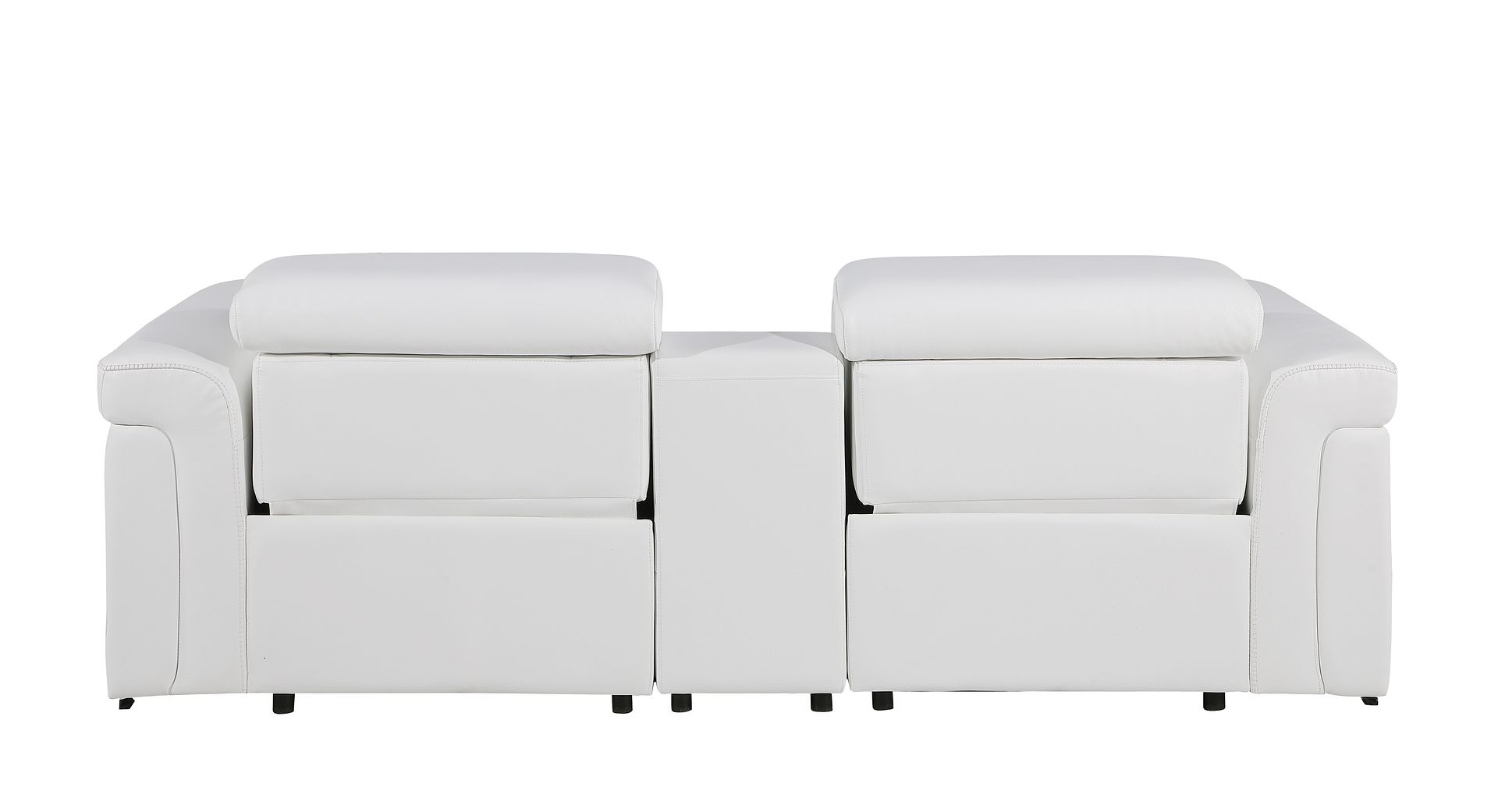 1126 Divanitalia 3-Piece Modular Power Reclining Loveseat in Top Grain Italian Leather with 2 Power Recliners & Power Headrests
