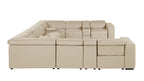 1224 Divanitalia 12-Piece U-Shaped Sectional Sofa in Top Grain Italian Leather with 4 Power Recliners & Power Headrests