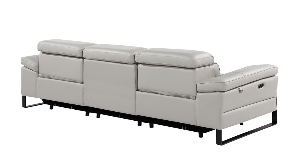 1246 Divanitalia Modular Power Dual Reclining Sofa with Power Reclining Headrests - Top Grain Italian Leather - Light Grey - SKU 1246-LT-GREY-3.2-S-HT - view 6