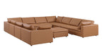 1100 Divanitalia 11-Piece U-Shaped Sectional Sofa in Top-grain Italian Leather