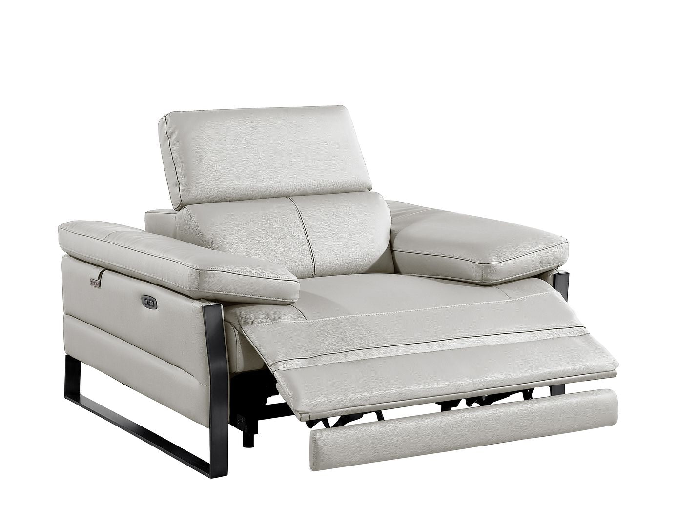 1246 Divanitalia Power Reclining Arm Chairwith Power Headrests - Top Grain Italian Leather