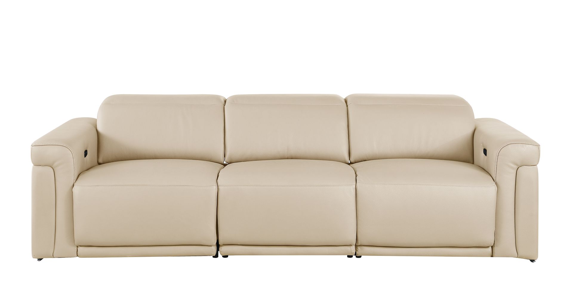 1126 Divanitalia 3-Piece Modular Power Reclining Sofa in Top Grain Italian Leather with 2 Power Recliners & Power Headrests