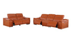 9762 Divanitalia 5-Piece Modular Power Reclining Sofa and Loveseat Set with 5 Power Recliners in Top Grain Italian Leather - Camel - SKU 9762-CAMEL-5.4-HT-2PC - view 4