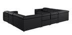 1224 Divanitalia 8-Piece U-Shaped Sectional Sofa in Top Grain Italian Leather with 4 Power Recliners & Power Headrests