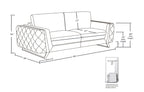 1050 Divanitalia Sofa in Top-grain Italian Leather - Beige - SKU 1050-BEIGE-S - view 11