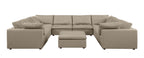 1100 Divanitalia 9-Piece U-Shaped Sectional Sofa in Top-grain Italian Leather