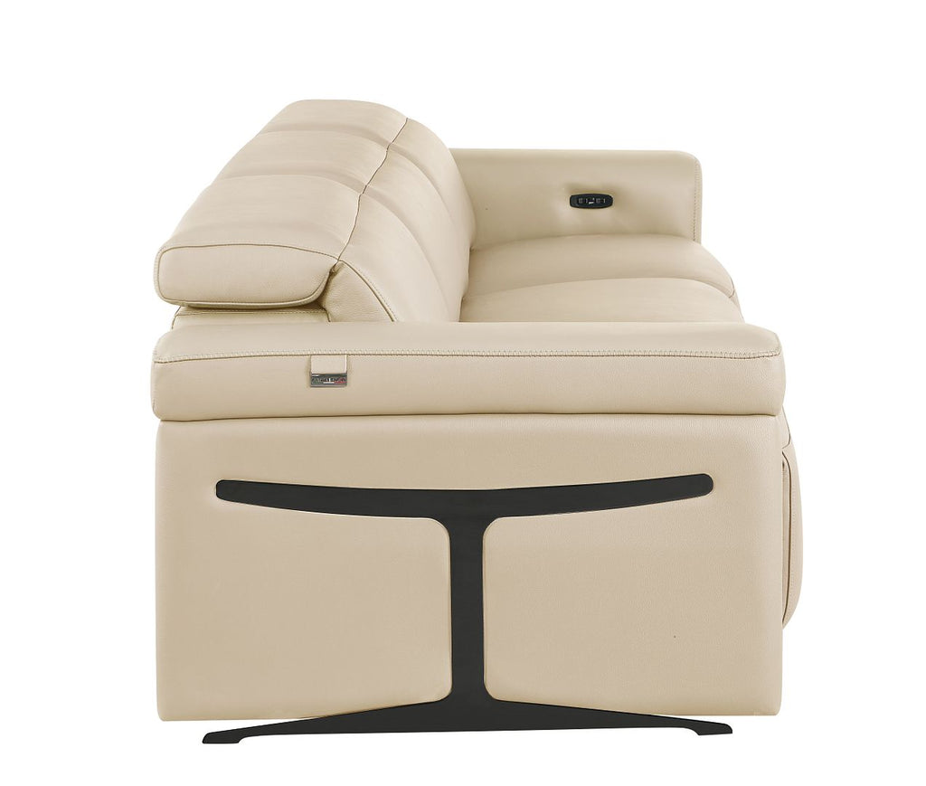1126 Divanitalia 3-Piece Modular Power Reclining Sofa in Top Grain Italian Leather with 3 Power Recliners & Power Headrests
