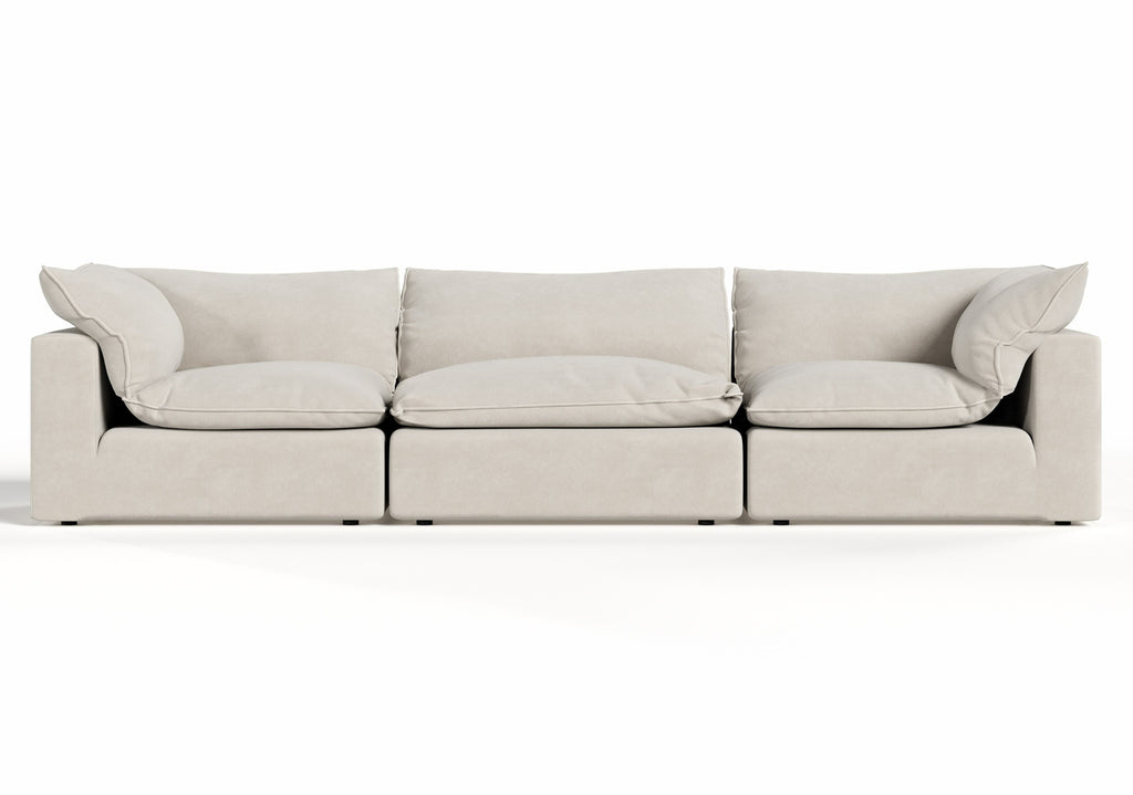 Garman - Modern Light Grey Modular Sectional Sofa - Modern Light Grey Modular Sectional Sofa - VGKKKF2651-MOD-GRY-SECT-3-Piece Sectional