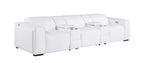 1224 Divanitalia 5-Piece Modular Power Reclining Sofa in Top Grain Italian Leather with 3 Power Recliners & Power Headrests - White - SKU 1224-WHITE-5.3-HT - view 4