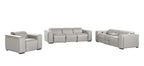 1224 Divanitalia 7-Piece Modular Power Reclining Sofa, Loveseat & Chair Set in Top Grain Italian Leather with 6 Power Recliners & Power Headrests - Light Grey - SKU 1224-LT-GREY-7.6-HT-3PC - view 3