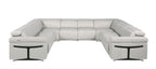 1126 Divanitalia 8-Piece U-Shaped Sectional Sofa in Top Grain Italian Leather with 4 Power Recliners & Power Headrests