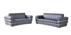 904 Divanitalia 2-Piece Sofa Set in Top-grain Italian Leather - Dark Grey - SKU 904- DARK GRAY 2PC (S/L) - GROUP - view 2