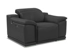 9762 Divanitalia Top Grain Italian Leather Power Reclining Chair with Adjustable Headrests - Dark Grey - SKU 9762-PWR-CH-DARK GRAY - view 2