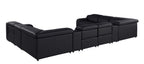 1116 Divanitalia 10-Piece U-Shaped Sectional Sofa in Top Grain Italian Leather with 4 Power Recliners & Power Headrests - Black - SKU 1116-BLACK-10PC-4PWR-U-SECTIONAL-GROUP - view 6