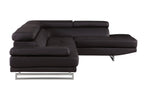 8136 Right Arm Facing Chaise with Adjustable Headrest in Genuine Leather