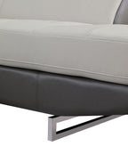 8136 Left Arm Facing Chaise with Adjustable Headrest in Genuine Leather