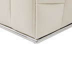 998 Divanitalia Cream Left Arm Facing Sectional Sofa in Top-grain Italian Leather