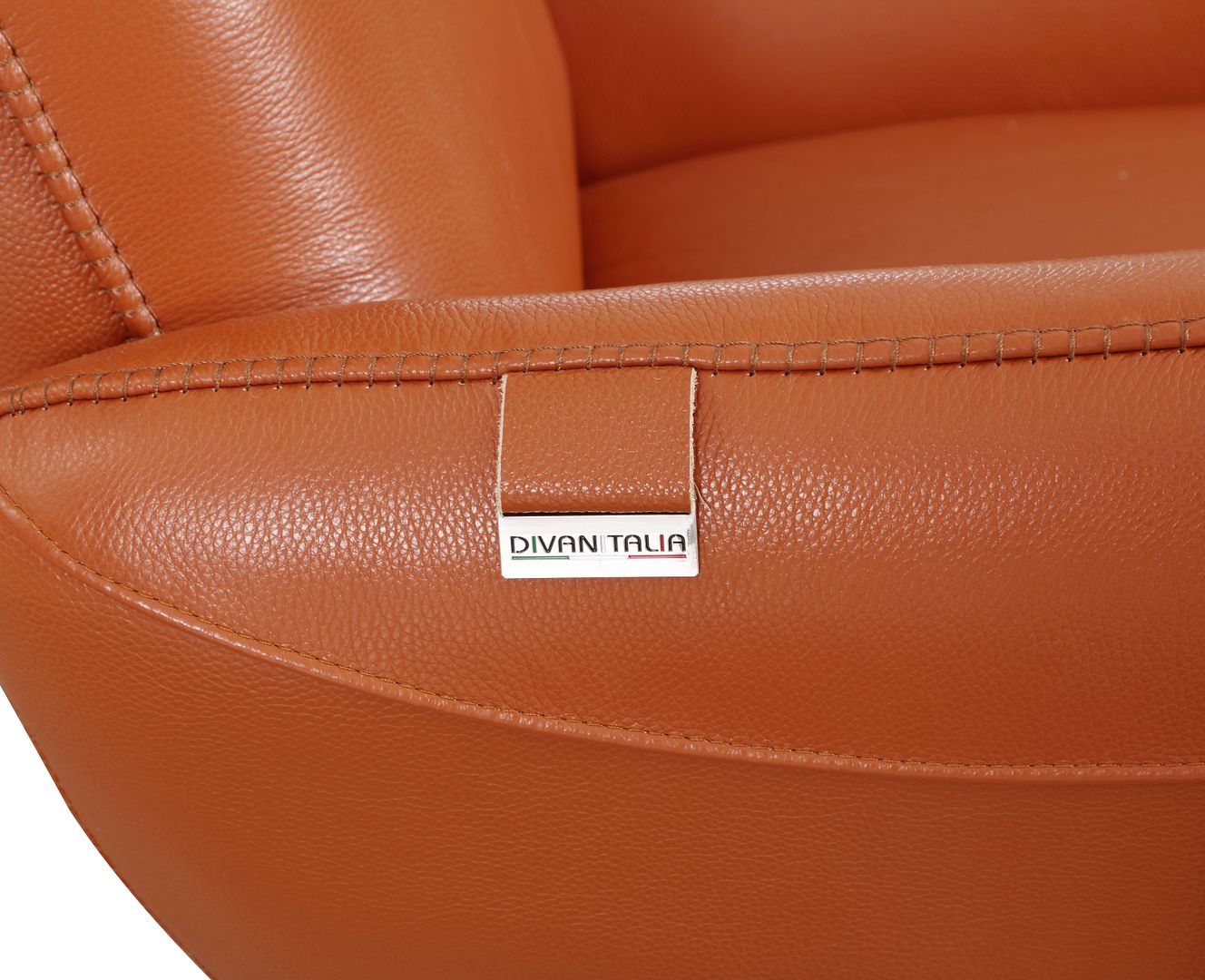 C74 Divanitalia Swivel Chair in Top-grain Italian Leather