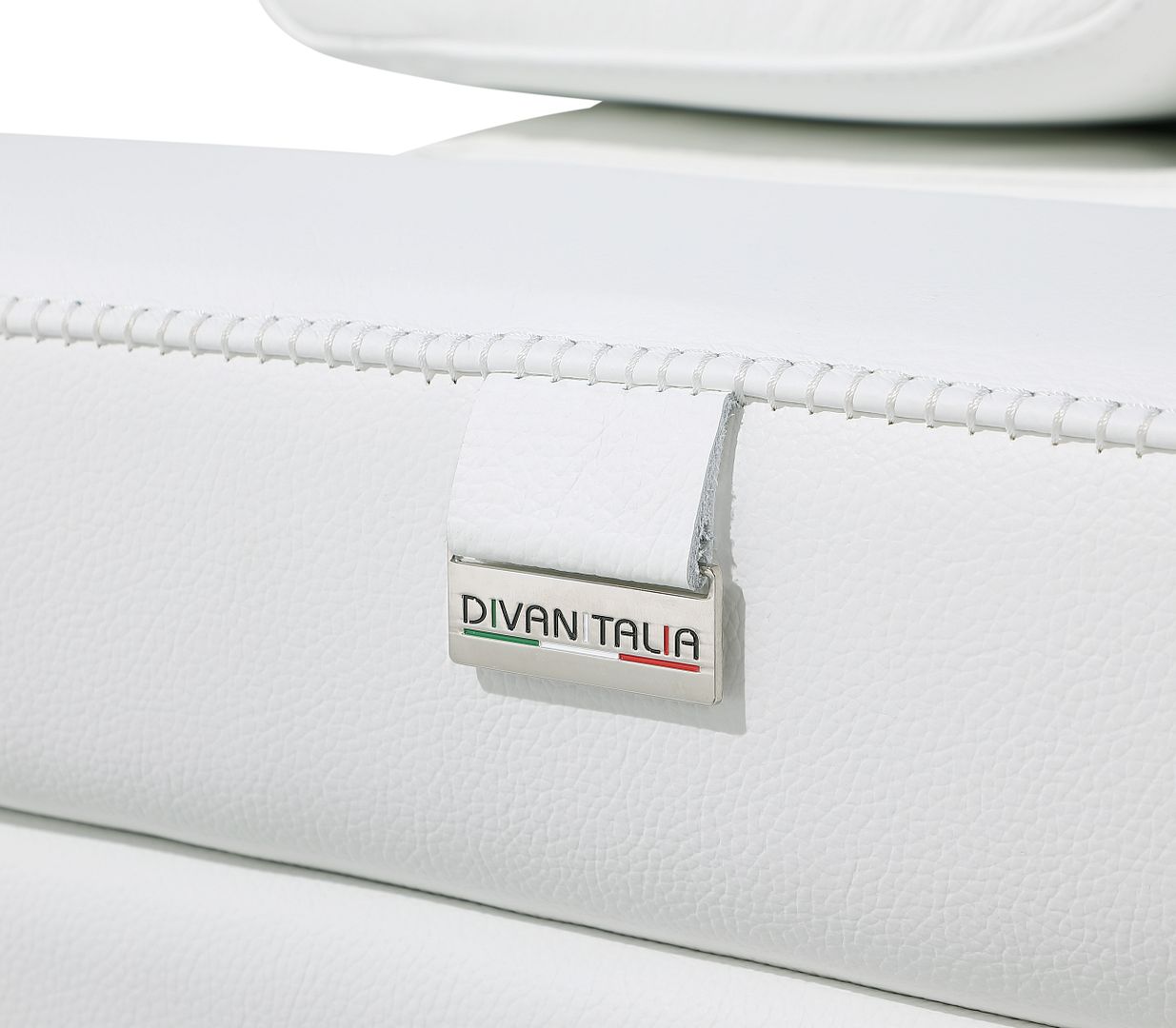1126 Divanitalia 3-Piece Modular Power Reclining Loveseat in Top Grain Italian Leather with 2 Power Recliners & Power Headrests